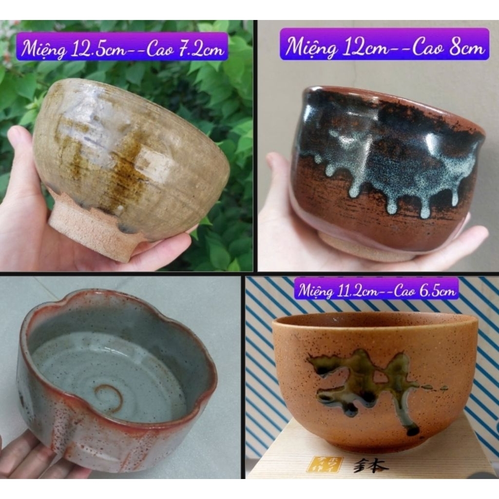 [gốm Nhật] chawan- bát đánh matcha- nhiều mẫu.