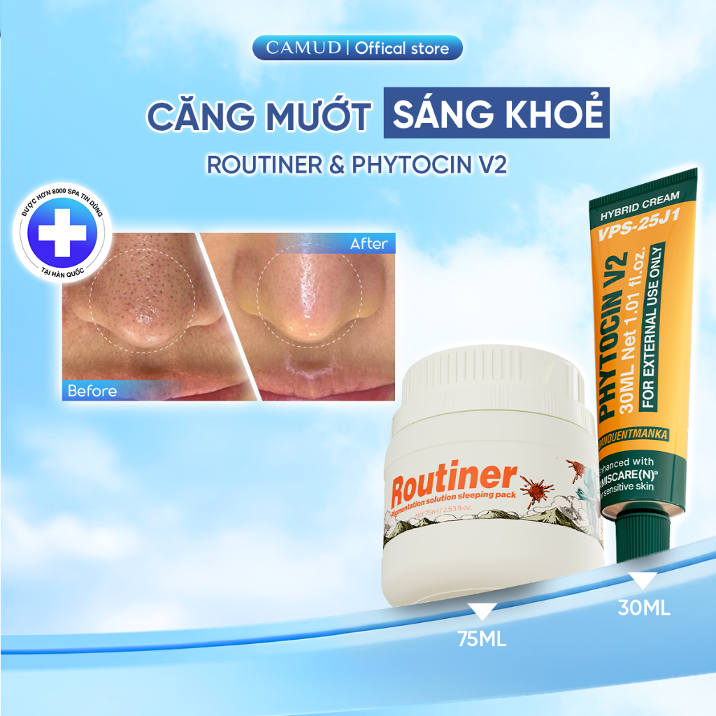 Combo kem dưỡng Vibanquentmanka Phytocin V2 và sáp peel Axenda Routiner Pharmesthetic - CAMUD