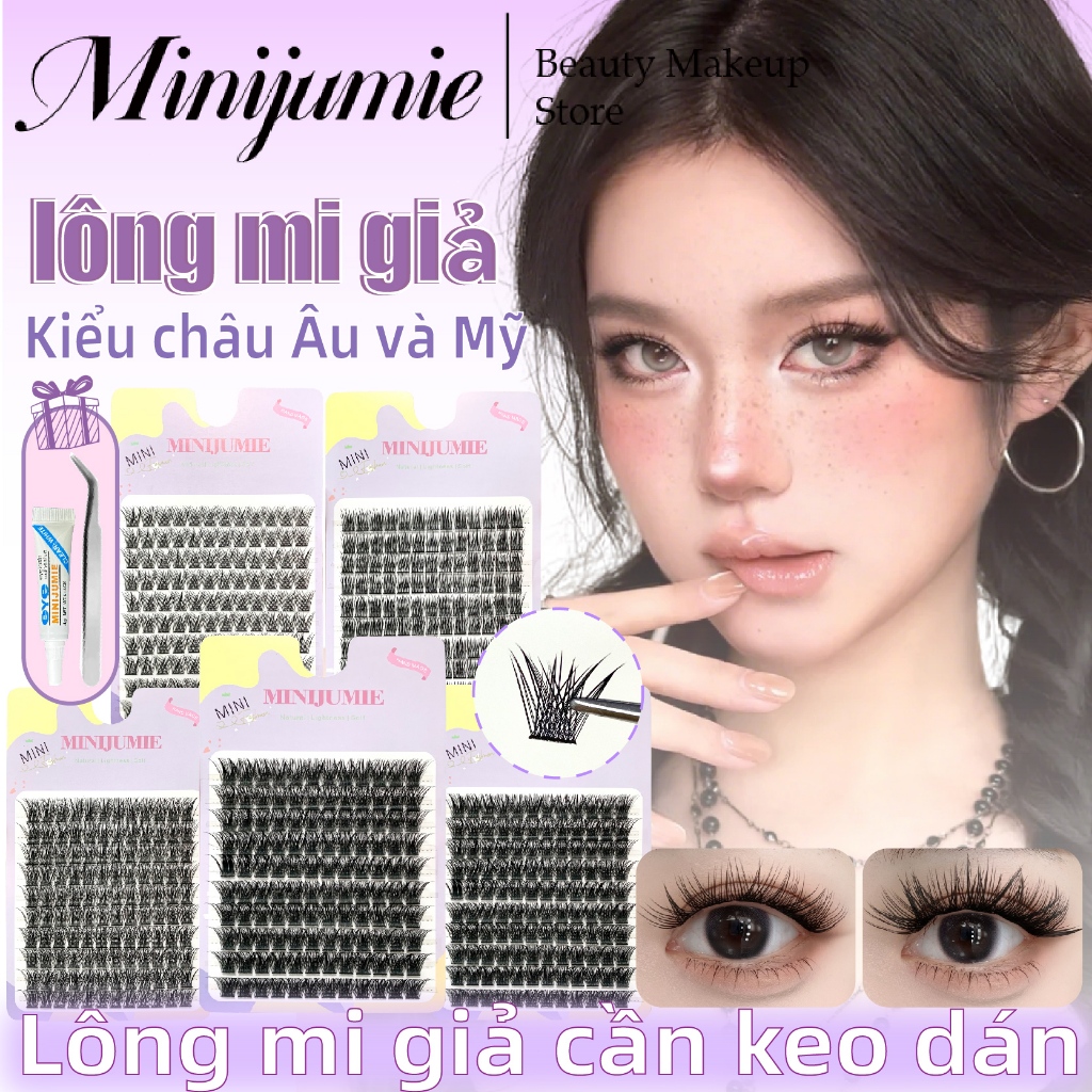 Lông Mi giả EYES-BLING cụm 13k 3 hộp. tặng keo khi đơn mua từ 2 hộp cho mỗi đơn,tái sử dụng được