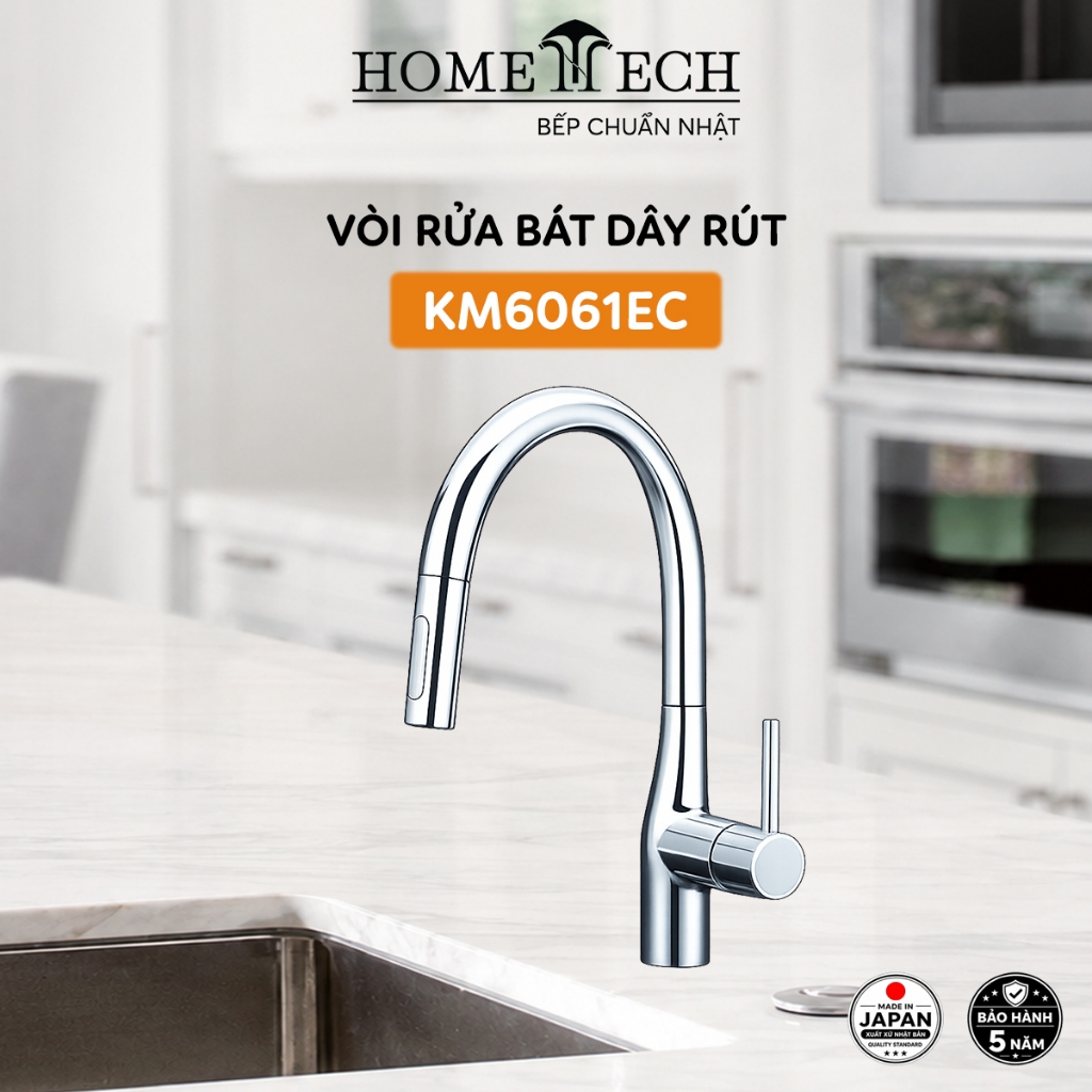 VỎI DÂY RÚT KVK KM6061EC THIẾT KẾ ĐẲNG CẤP - NÂNG TẦM KHÔNG GIAN BẾP