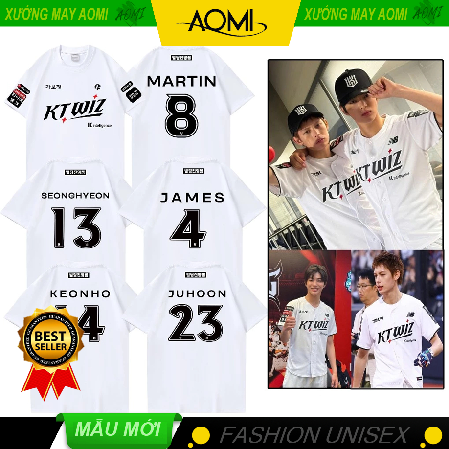 Áo thun Cortis Baseball - Jonathan ChenYiHeng Trần Dịch Hằng Nhóm TF FAMILY TF GIA TỘC - ĐOM ĐÓM JAC