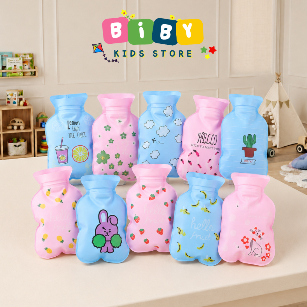 TÚI CHƯỜM NÓNG LẠNH MINI BIBY Tiện lợi họa tiết dễ thương, Túi Chườm Cầm Tay