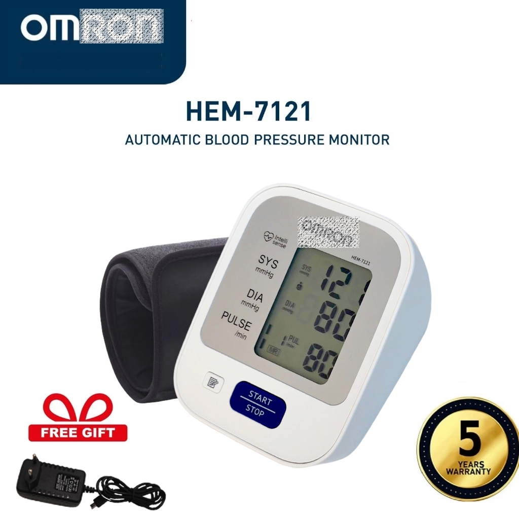 5-Year Warranty💎Omron HEM-7121 Rechargeable Blood Pressure Monitor with Heart Rate and Smart Voice