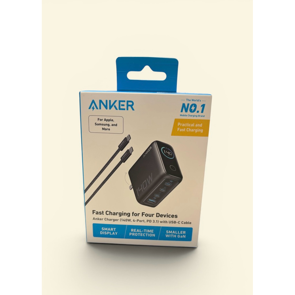 Bộ sạc nhanh 4 cổng USB Type-C 140W Anker Zolo B2697 kèm Cáp Type C - Type C