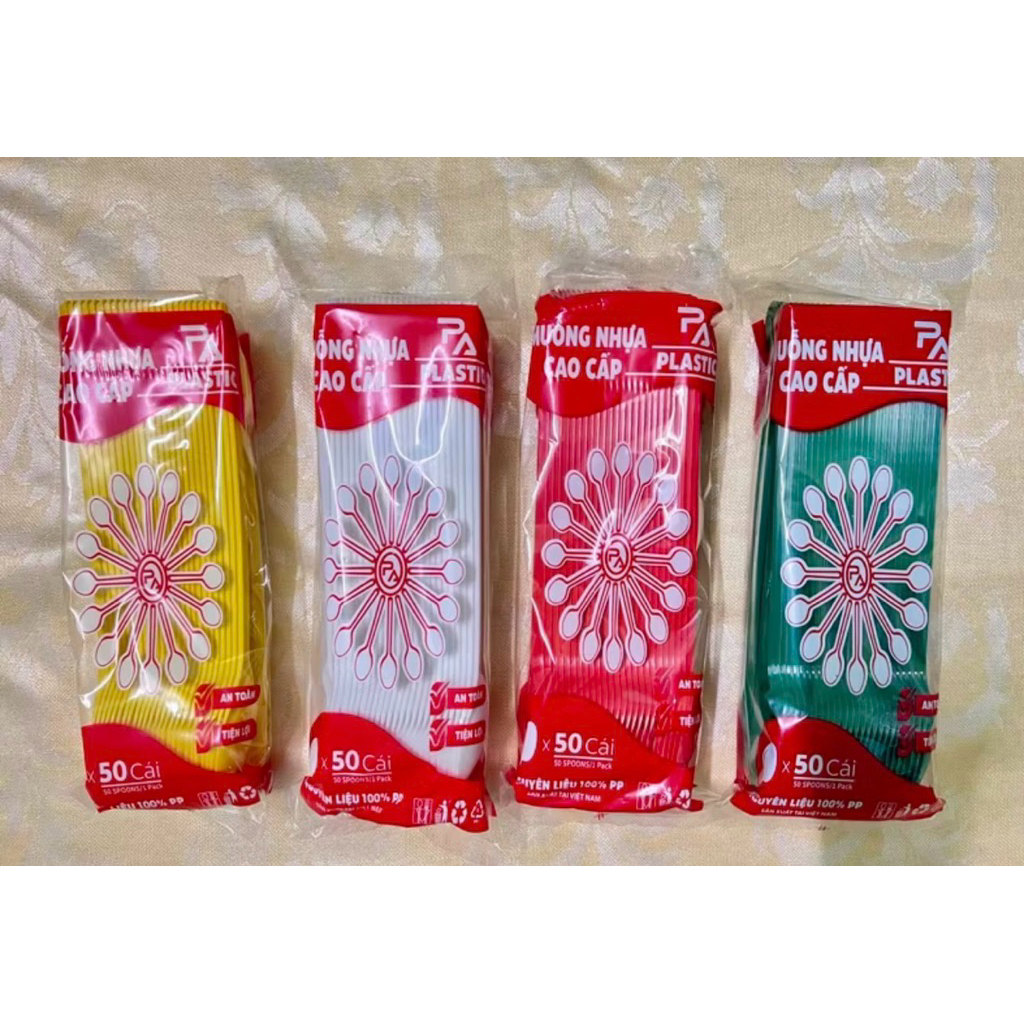 [ SỈ ] Thùng 2500 cái muỗng nhựa 20cm cao cấp - phuongvinh1983
