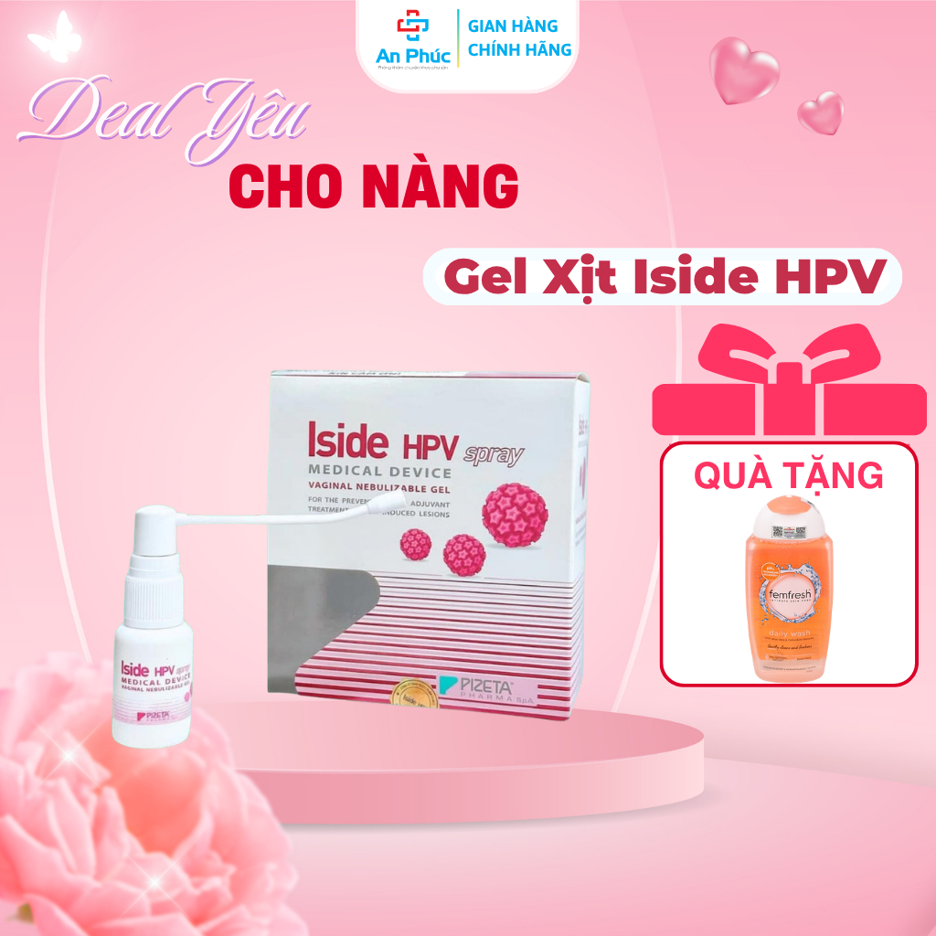 Gel Xịt Iside HPV - Phòng Ngừa, Đào Thải, Hỗ Trợ Các Tổn Thương Do HPV Gây Ra (1 Bình 14 Vòi Xịt)