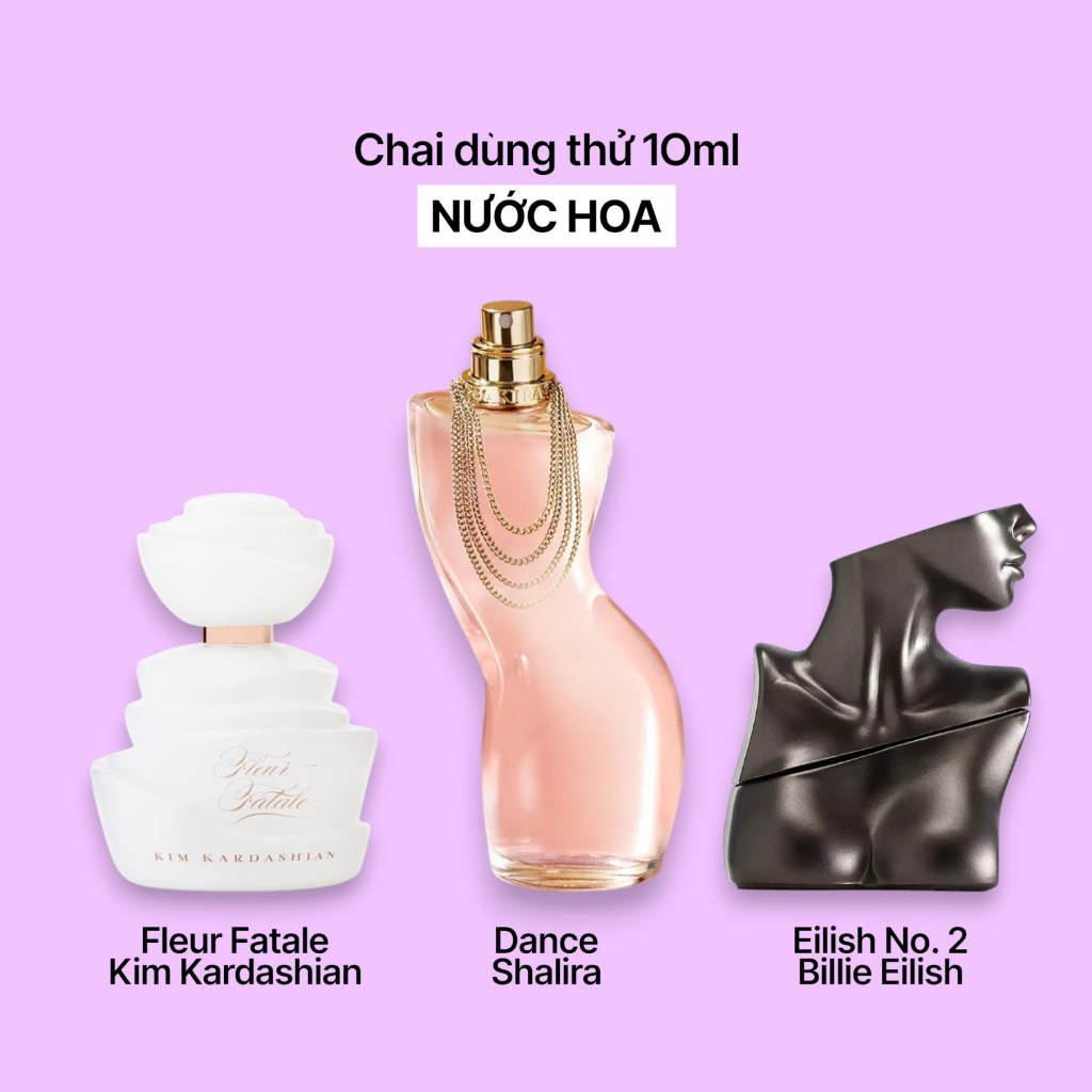 10ml Nước Hoa Billie Eilsh No 2 No.2 Shakira Dance Fleur Fatale Kim Kardashian EDP