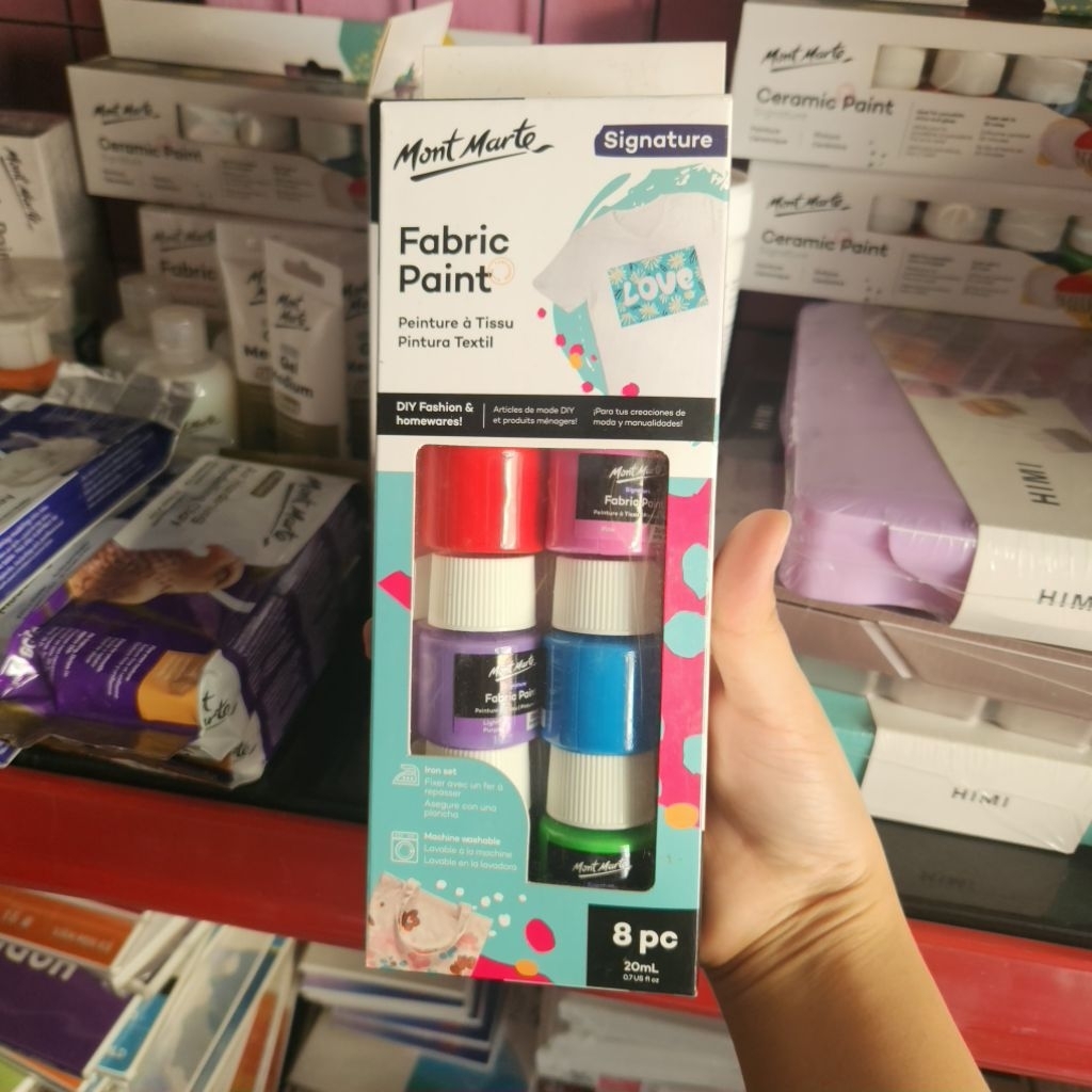 Mm fabric paint set 8pc 20 màu vẽ vải, vẽ túi