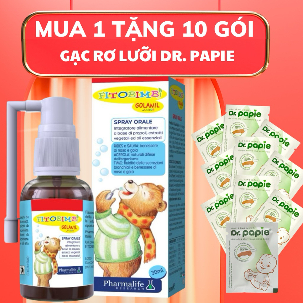 Golanil Junior (Mua 1 tặng 10 gói gạc rơ lưỡi) chai 30ml