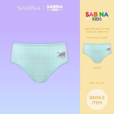 Quần Lót Lưng Vừa Cạp Cao Hoạt Hình Màu Xanh Lá Nhạt Cool Teen By Sabina SUC528