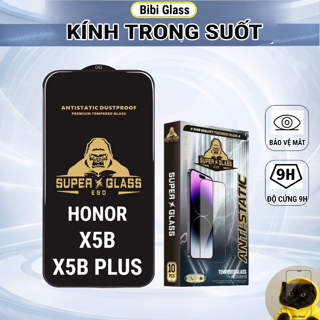 Kính cường lực HONOR X5B, X5B PLUS trong suốt full màn miếng dán bảo vệ điện thoại honor