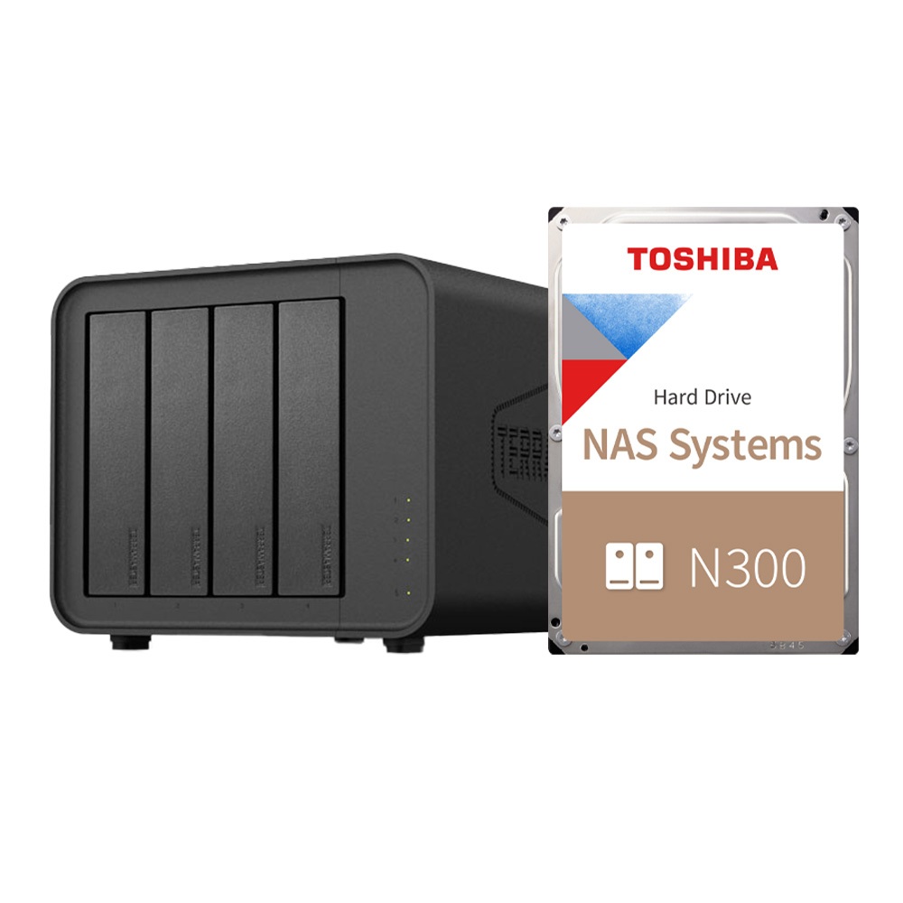 Combo Thiết bị lưu trữ DAS TerraMaster D4-320 4-bay và Ổ Cứng HDD Toshiba N300 Hàng Chính Hãng