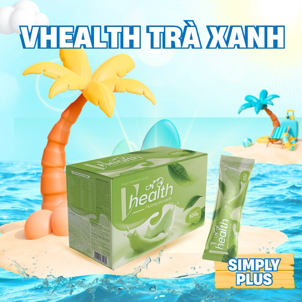 Sữa ngũ cốc dinh dưỡng VHEALTH (hương trà xanh)