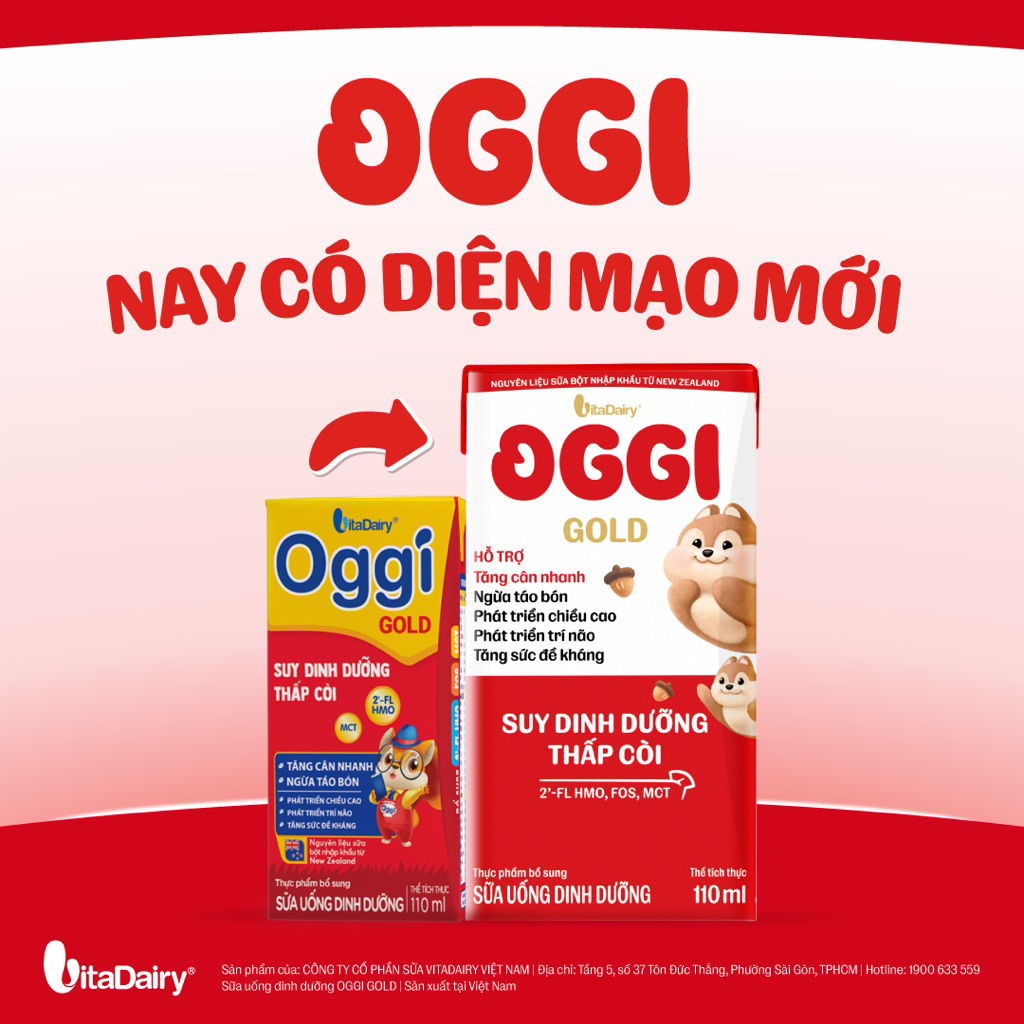 (Bao bì mới) Thùng 48 hộp sữa bột pha sẵn Oggi 110ml