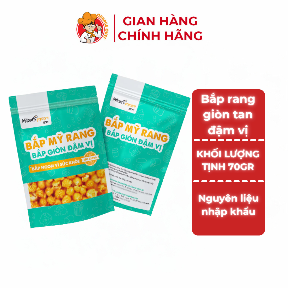 Bắp Rang Bơ Mitom's Popcorn Nguyên Liệu Nhập Khẩu Chính Hãng Vị Ngon Đậm Vị Giòn Rụm