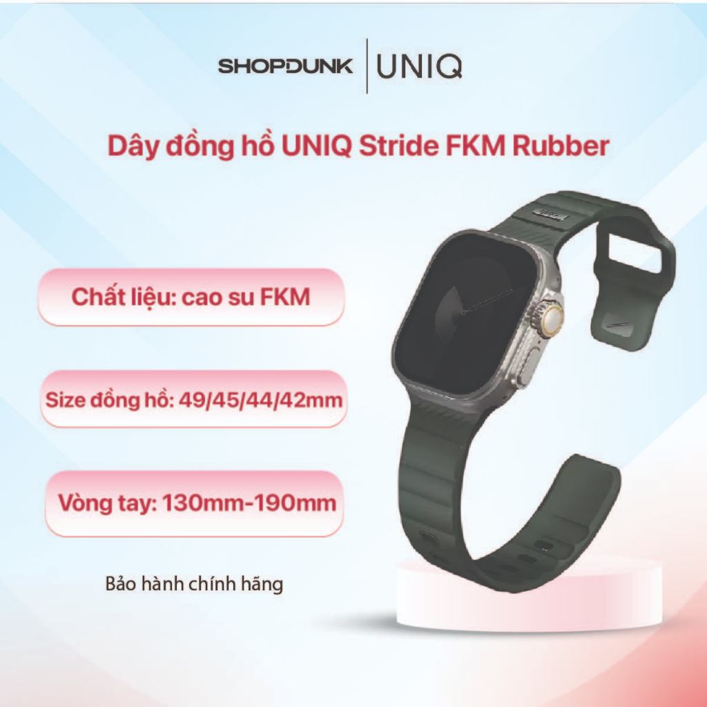 Dây đồng hồ UNIQ Stride FKM Rubber AP Watch Strap 49/45/44/42mm - Chính hãng