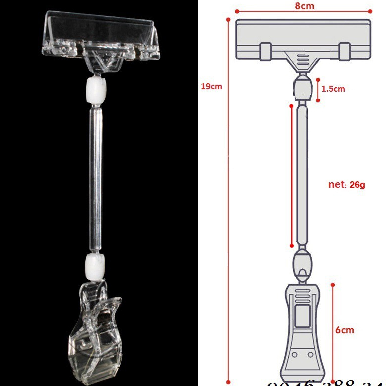 Kẹp nhựa quảng cáo, kẹp wobbler, kẹp sale 6003