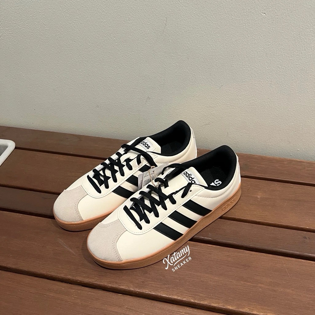 Giày Thể Thao VL Court Base Cream White Black (Chính Hãng)
