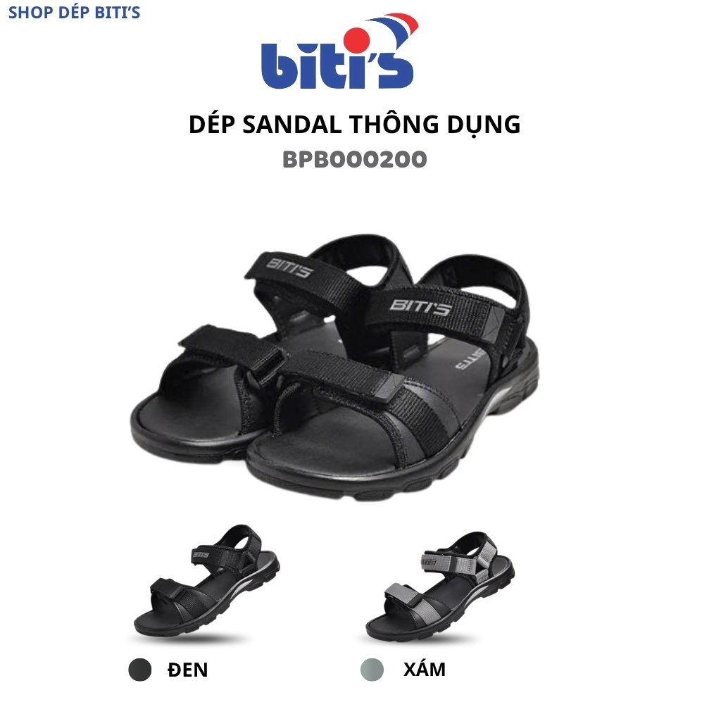 Sandal PU Phun Bé Trai Biti's BPB000200 Chống Trượt Size từ 36 - 40
