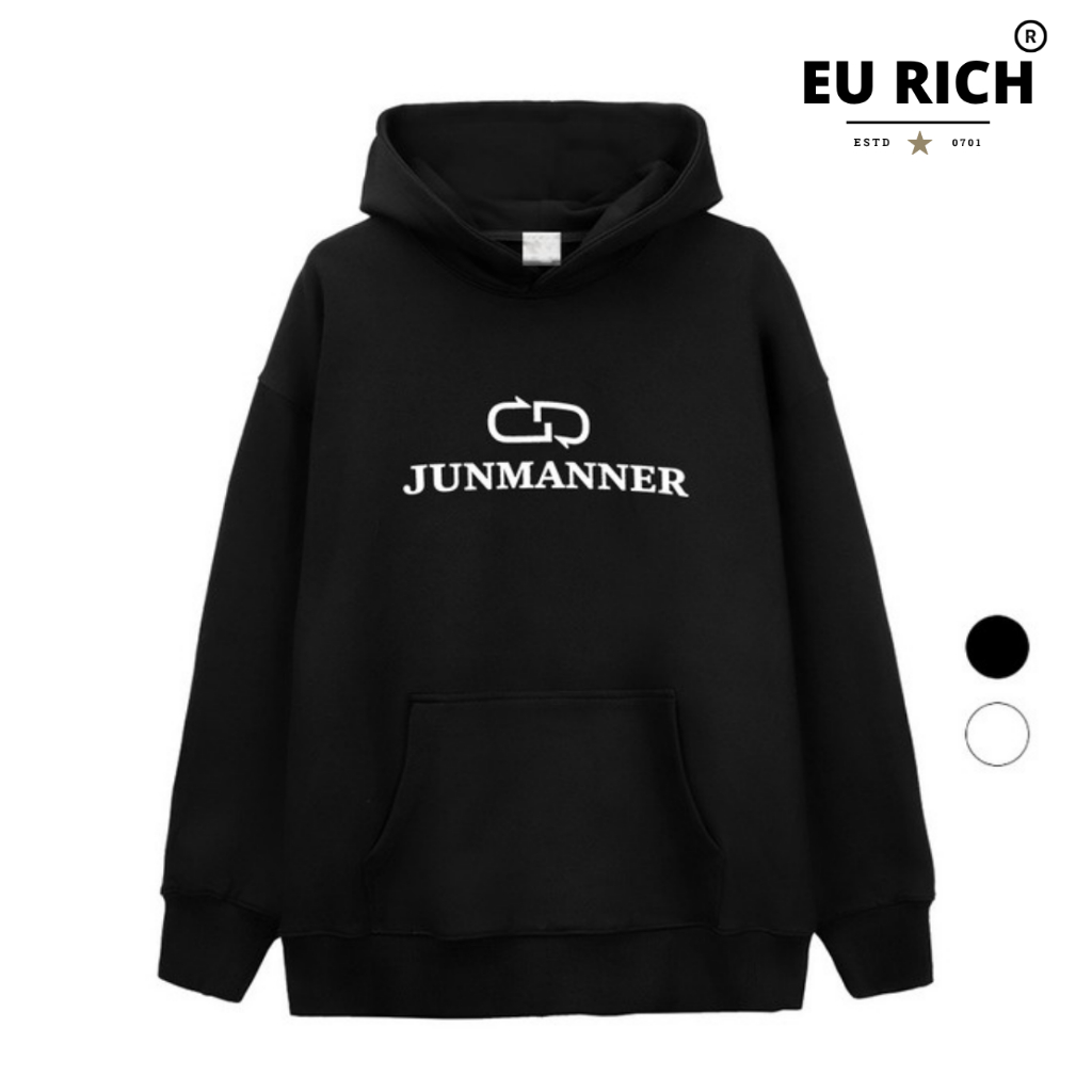 Áo Hoodie Eu Rich Premium Nỉ Premium Tee Junmanner Logo Basic Streetwear Unisex