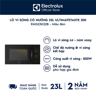 Lò vi sóng để bàn tích hợp nướng đối lưu Electrolux 23L UltimateTaste 300-EMG23K22B