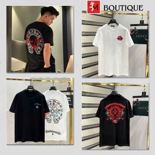 Áo Phông Chrome Hearts Nam Nữ Form Chuẩn Thêu 2 Mặt Cotton Cao Cấp Áo Thun Chrome APC0362