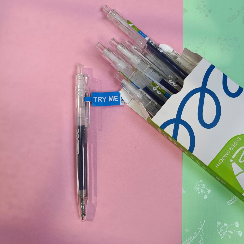 ️ [Combo5] Bút Gel Bấm Deli G05, Ngòi 0.5mm, Êm Trơn, Mực Khô Nhanh, Không Lem Tay, Thân Thon Tròn