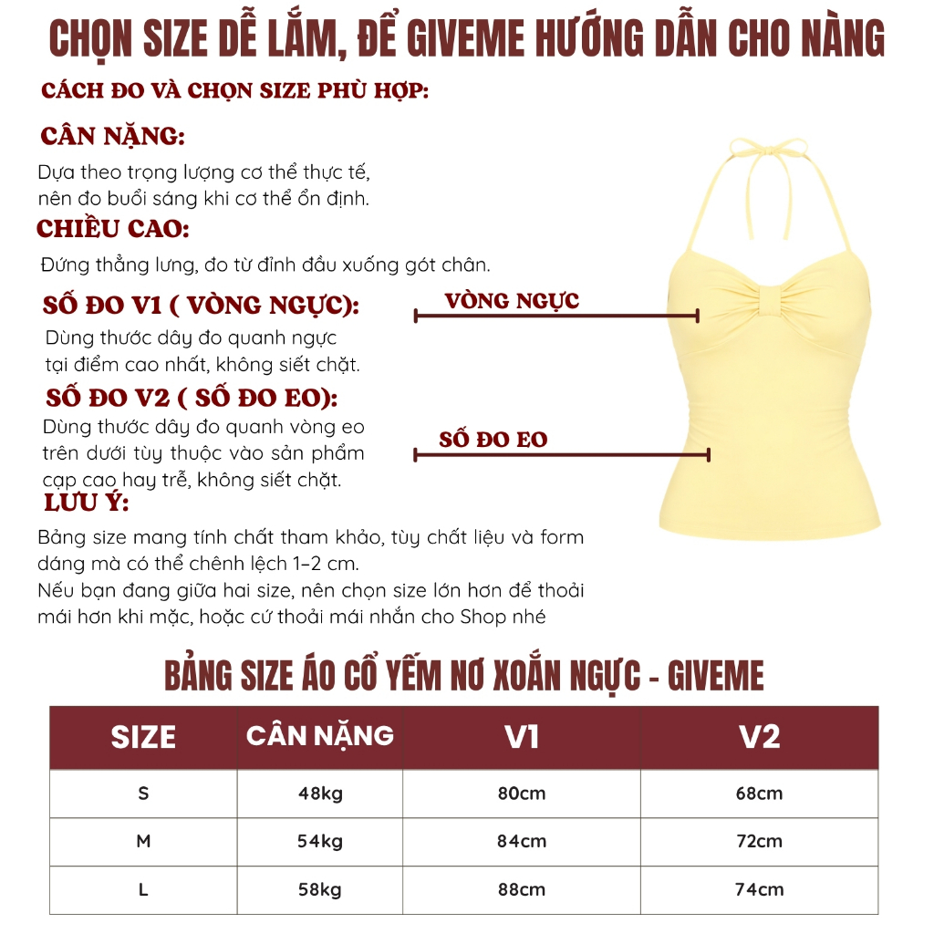 [MỞ BÁN] Áo Cổ Yếm Phối Nơ Ôm Body Nữ Tính Nhiều Màu Basic - Giveme.clothing_saigon | BigBuy360 - bigbuy360.vn