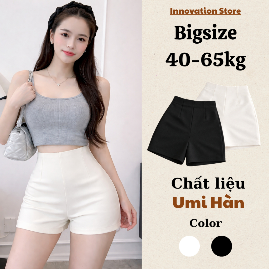 Quần short dance nữ lưng cao khoá sau vải uni dày dặn, dáng ôm TA-106