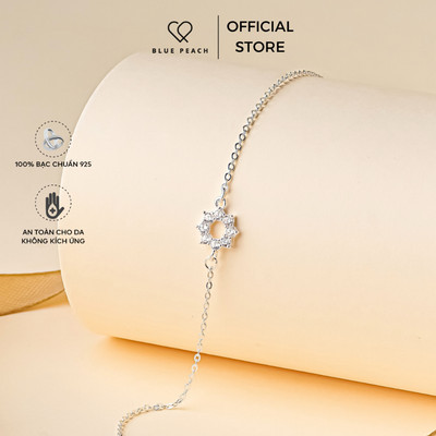 Lắc Tay Bạc 925 Blue Peach Lắc Tay Circle Đá - LT1086 - C