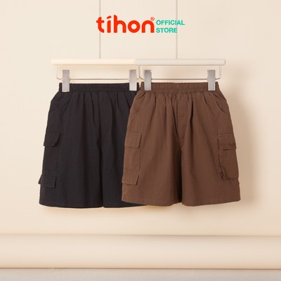 Quần Đùi Bé Trai TIHON cao cấp quần đùi kaki thô mềm năng động quần túi hộp cá tính QT744168