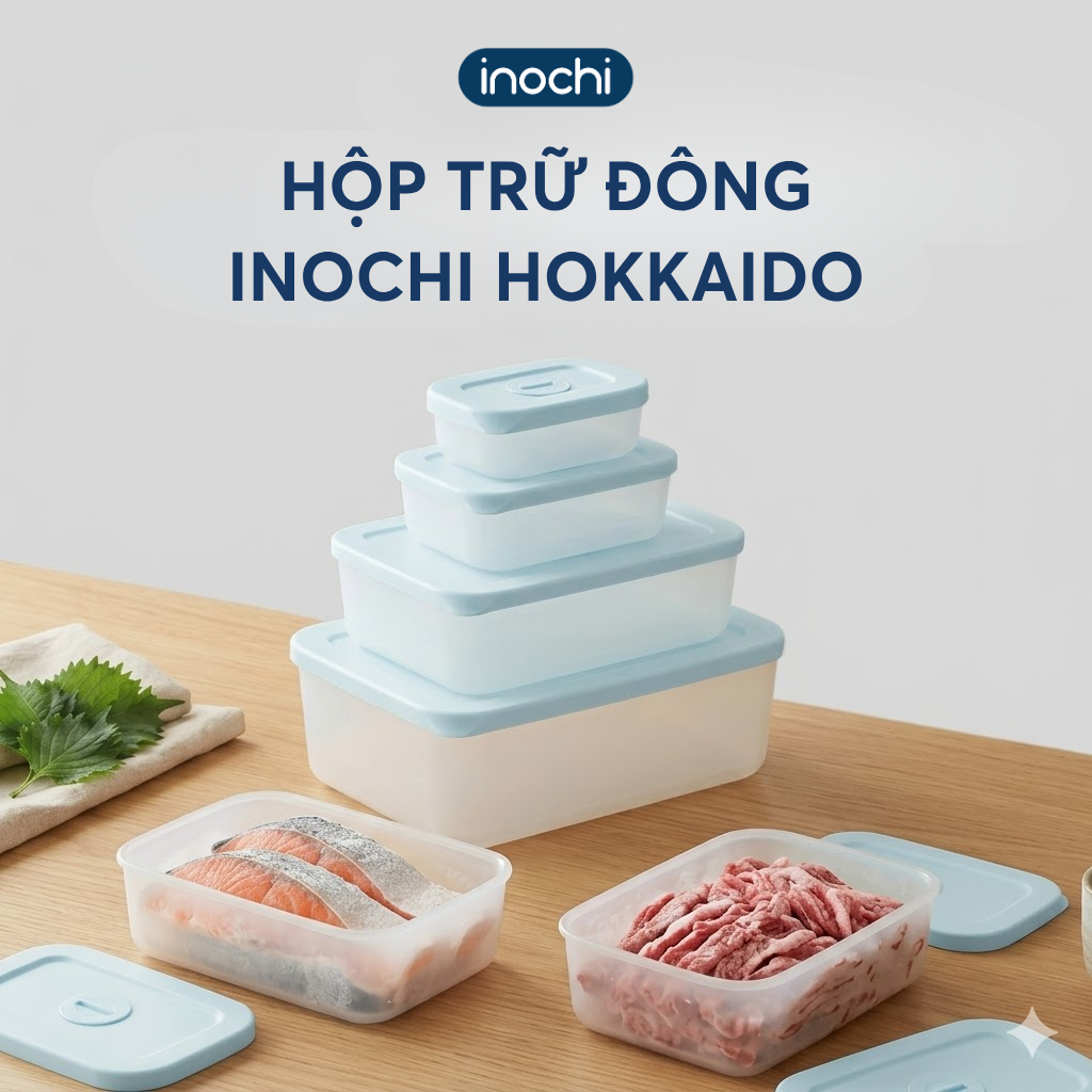 Hộp Trữ Đông Hokkaido (290-900-2500-3600ml): Bảo Quản Thực Phẩm Tươi Ngon, An…