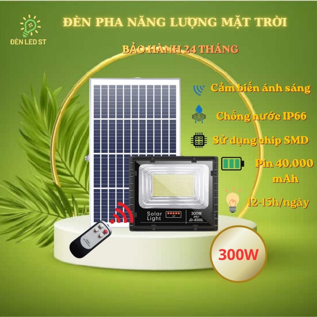 ĐÈN NĂNG LƯỢNG MẶT TRỜI 300W JD-8300L