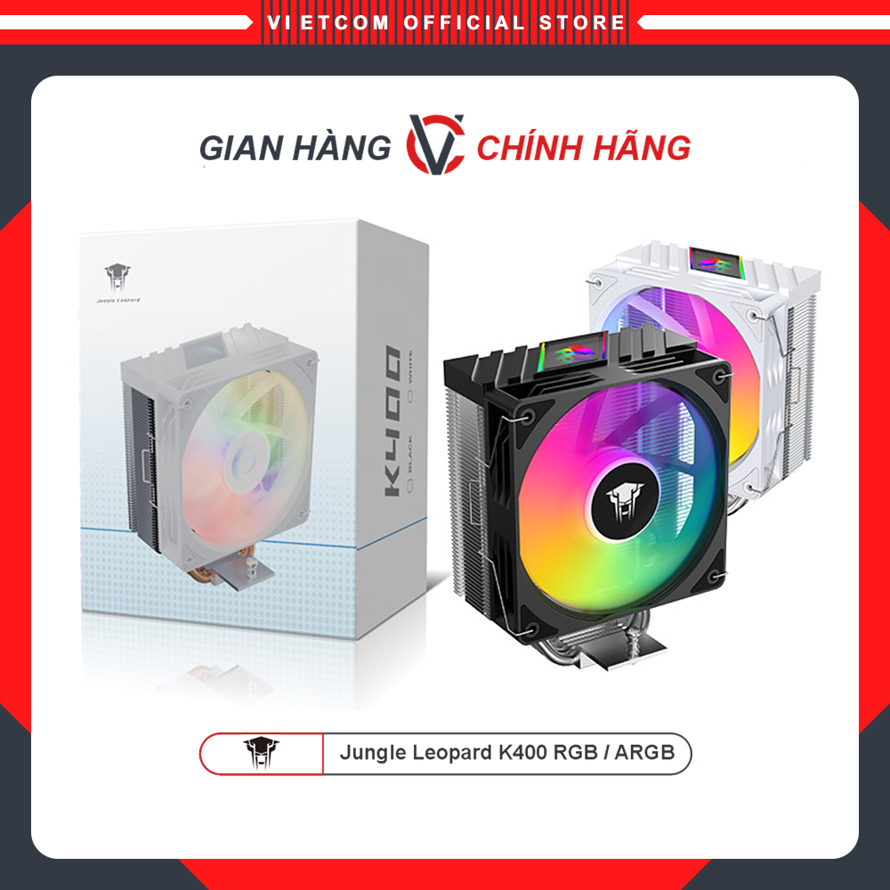 Tản Nhiệt Khí CPU Leopard K400 RGB / ARGB - Tặng kèm keo tản nhiệt