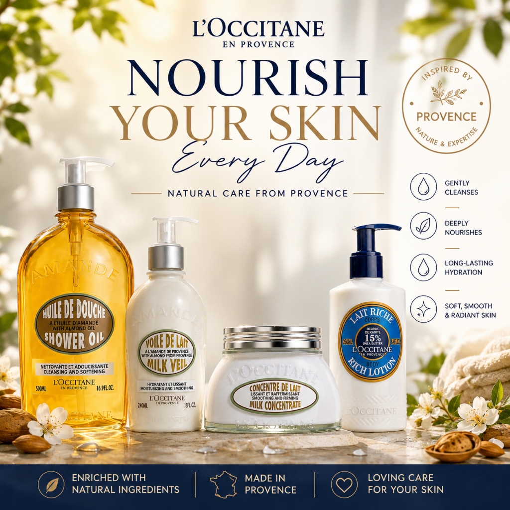 Sữa dưỡng thể L'Occitane Almond Milk Concentrate 200ml / Milk Veil Body Lotion / Dầu tắm L'Occitane 