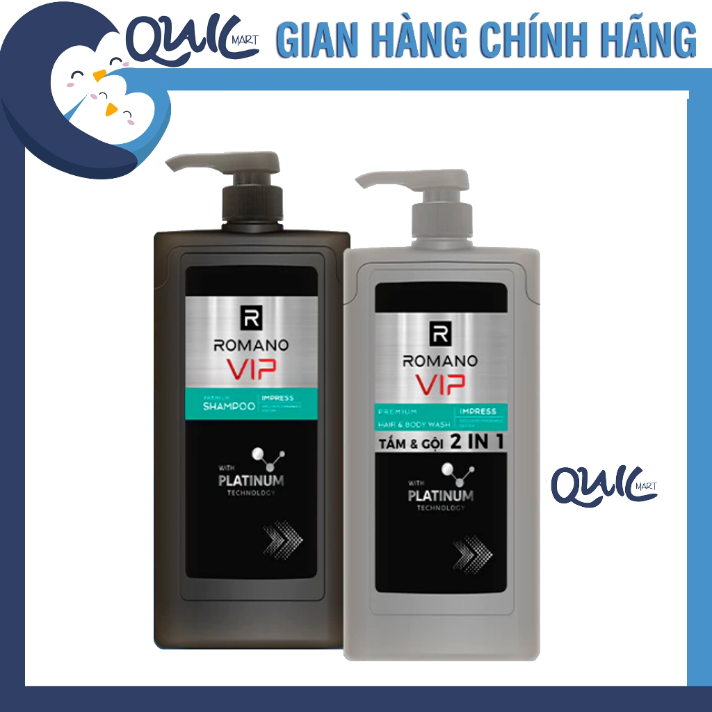 Tắm gội/ Sữa tắm/ Dầu gội Romano VIP 650g