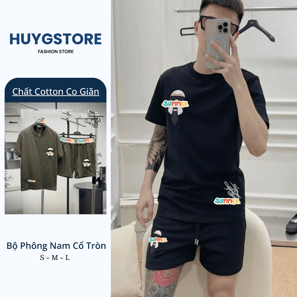 Bộ Quần Áo Mùa Hè Boy Phố Cực Chất, Bộ Quần Áo Nam Cotton Thoáng Mát