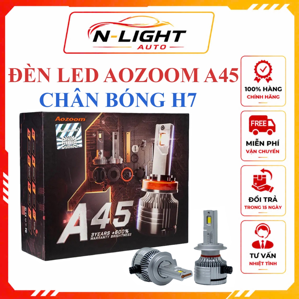 Bóng Đèn Led Aozoom A45 - Chân H7 Bảo Hành 3 Năm