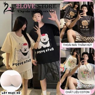 [TẶNG MÚT NGỰC] Set Đồ Ngủ đôi Bộ đồ ngủ couple bộ pijama đôi thoải mái mềm mại 2LOVESTORE dành cho nam và nữ