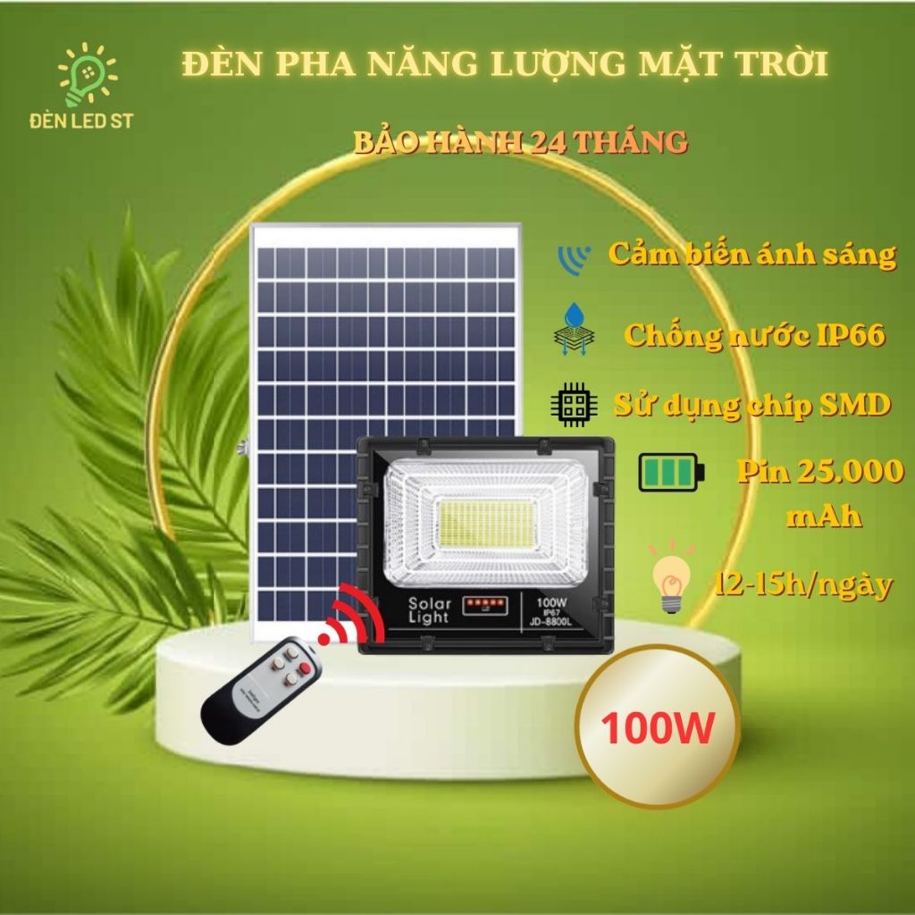 ĐÈN NĂNG LƯỢNG MẶT TRỜI 100W JD-8800L