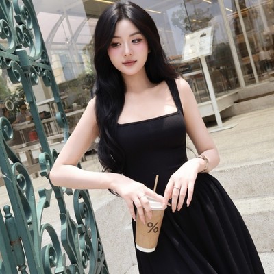 Đầm thun cổ vuông thiết kế dáng dài nhiều màu đi chơi du lịch Callene (L2707)