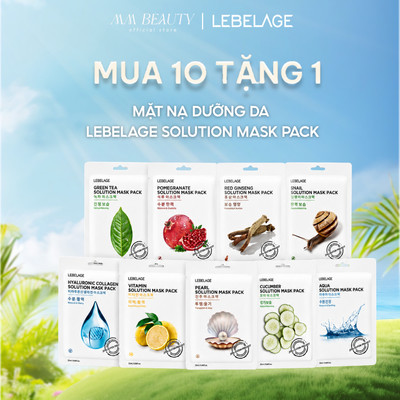 Combo 10 mặt nạ Lebelage Solution Mask Pack Hàn Quốc 25gx10