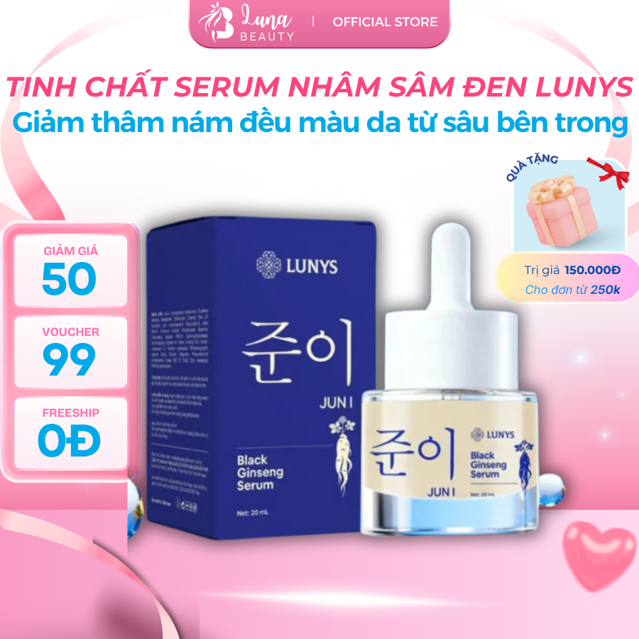(CổLùn)Tinh Chất Serum Nhân Sâm Đen Làm Trắng Da Cải Thiện Thâm Sạm & Chậm Lão Hóa Dưỡng Da Sáng Mịn