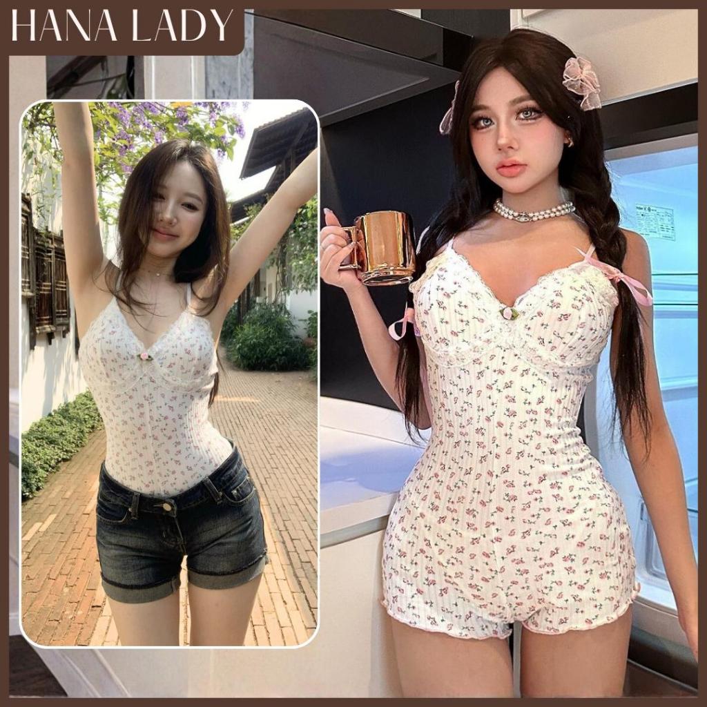 Bikini Hoa Nhí - Bodysuit Thun Mặc Nhà, Đi Biển Hoa Nhí Tôn Dáng HanaLady - BN153 | BigBuy360 - bigbuy360.vn