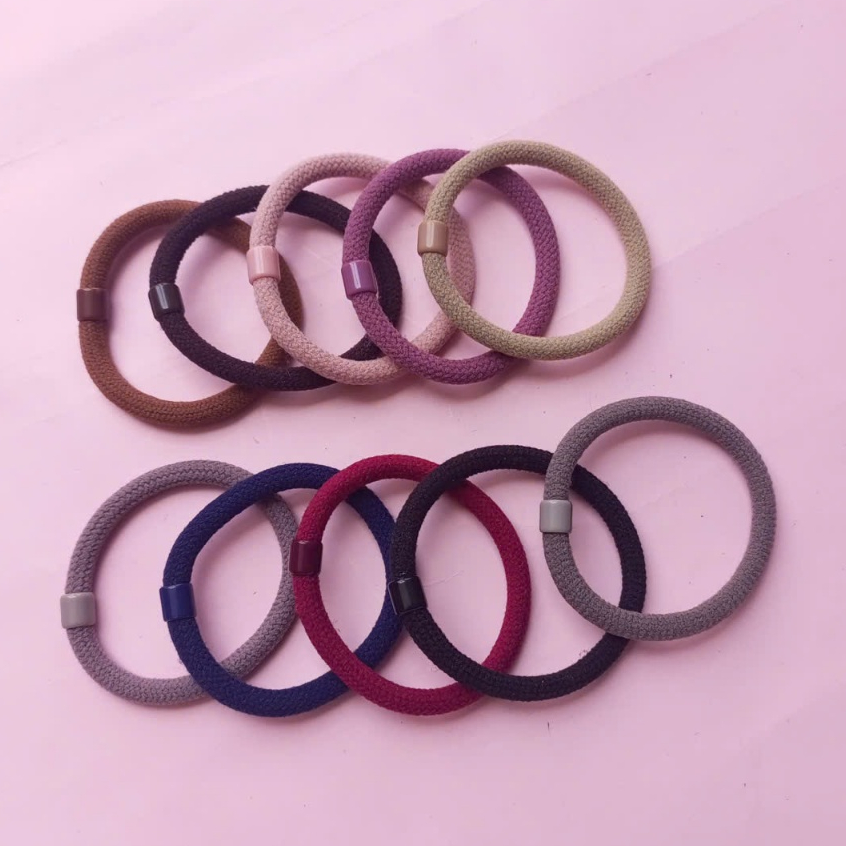 Set 10 dây cột tóc kiểu đơn giản bền chắc - molori
