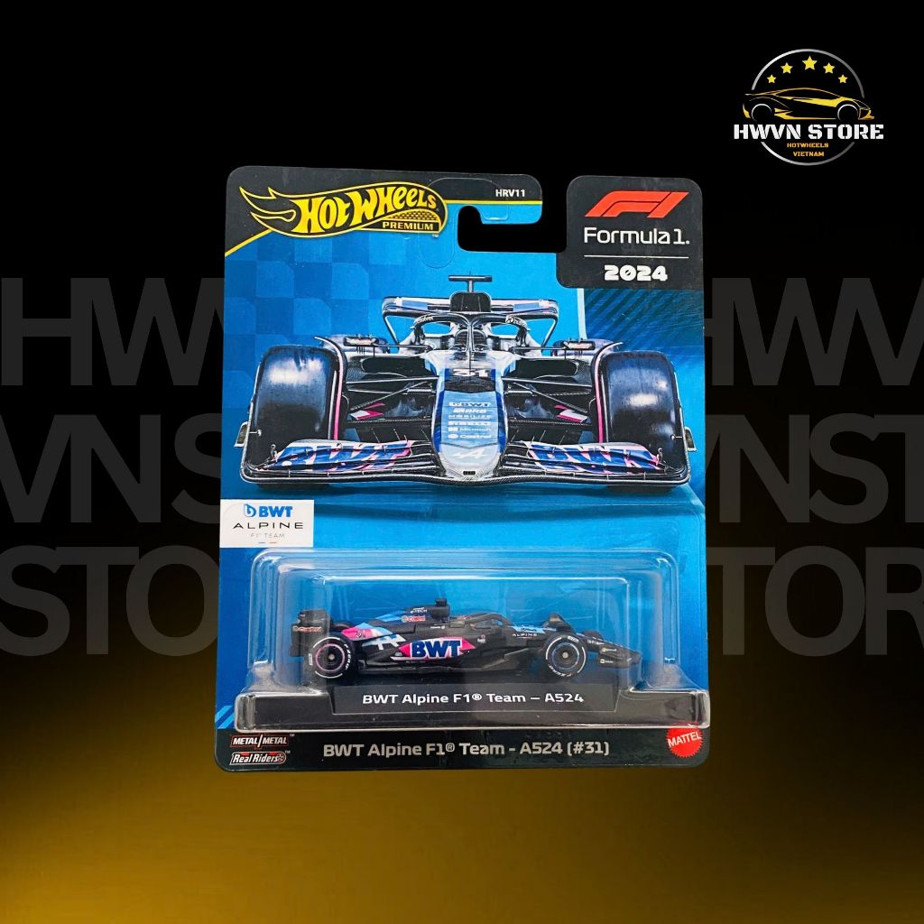 Xe mô hình Hotwheels Premium F1 BWT Alpine F1 Team - A524 (#31)