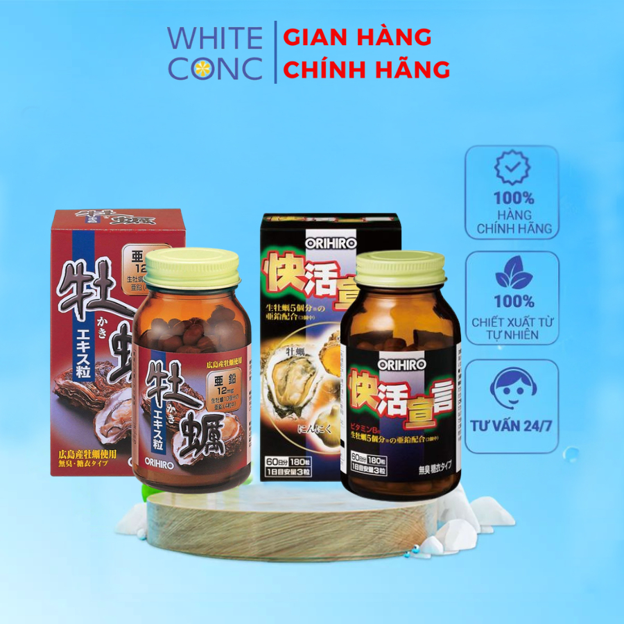 Viên uống tinh chất Hàu tươi, Hàu nghệ Orihiro Oyster Orihiro Nhật Bản