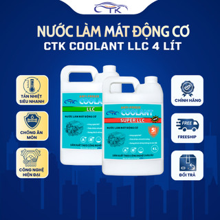 Nước Làm Mát  CTK Coolant 4L ANTI FREEZE ,Tản Nhiệt Nhanh, Chống Cặn, Mát Động Cơ Ô Tô