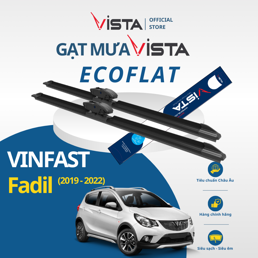 Ecoflat - Gạt Mưa Vista Chính Hãng Cho Xe Vinfast Fadil 2019-2022