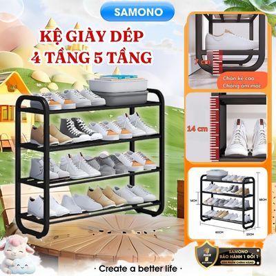 Kệ Để Giày 4 Tầng 5 tầng Samono BFS221201 Thiết Kế Thông Minh Gọn Nhẹ Chắc Chắn Dễ Dàng Lắp Ráp